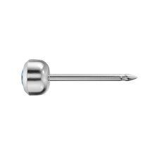 Marzo Aguamarina 3mm, Plateada