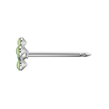 Daisy Agosto Peridot & Mayo Esmeralda Plateada (Caja de 6 pares) - Studex Ibérica