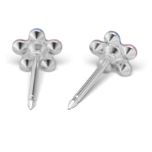 Daisy Arcoiris & Abril Cristal Plateada (Caja de 6 pares) - Studex Ibérica