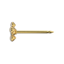 Daisy Abril Cristal & Aguamarina Dorada