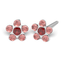 Daisy Padparadscha & Julio Rubí Plateada (Caja de 6 pares) - Studex Ibérica