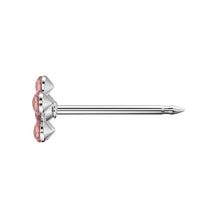 Daisy Padparadscha & Julio Rubí Plateada (Caja de 6 pares) - Studex Ibérica