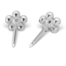 Daisy con Perla & Circonita cúbica, Plateada (Caja de 6 pares) - Studex Ibérica