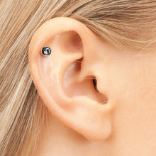 Barbell Abril Cristal 3mm, Plateado, 16GA 3/8 4mm (Caja de 6 pares) - Studex Ibérica