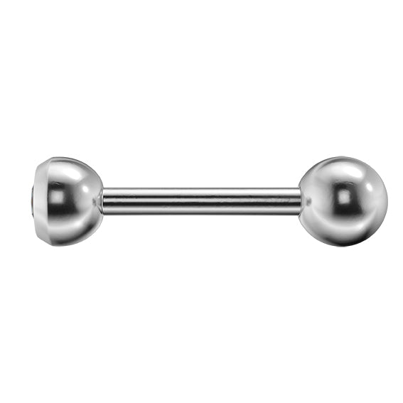 Barbell Abril Cristal 3mm, Plateado, 16GA 3/8 4mm (Caja de 6 pares) - Studex Ibérica