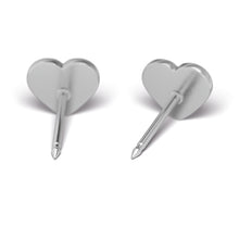 Corazón purpurina zafiro, acero quirúrgico (Caja de 6 pares) - Studex Ibérica