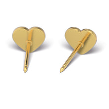 Corazón purpurina rojo, baño de oro (Caja de 6 pares) - Studex Ibérica