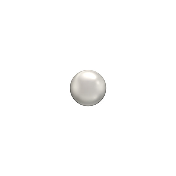 Perla, 3 mm Plateado (Caja de 6 pares)