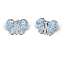 Mariposa aguamarina, acero quirúrgico (Caja de 6 pares) - Studex Ibérica