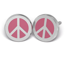 Símbolo Paz, rosa Plateado (Caja de 6 pares) - Studex Ibérica