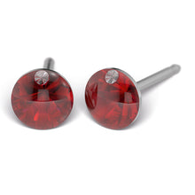 Julio rubí & Abril cristal, Plateado (Caja de 6 pares) - Studex Ibérica