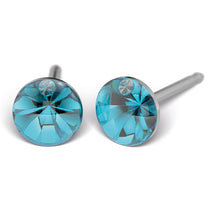 Diciembre Azul & Abril cristal, Plateado (Caja de 6 pares) - Studex Ibérica