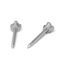 Circonita cúbica 2mm. Engarzado. Oro 14 Quilates, chapado en rodio