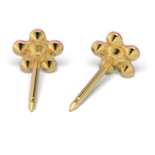 Daisy Octubre Rosa & AB Cristal. Oro amarillo 14 Quilates - Studex Ibérica