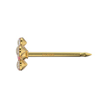 Daisy AB Cristal & Octubre rosa. Oro amarillo 14 Quilates - Studex Ibérica