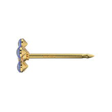 Daisy Septiembre zafiro & AB Cristal. Oro amarillo 14 Quilates - Studex Ibérica