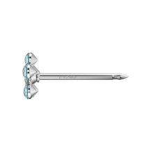 Daisy Marzo aguamarina & Abril Cristal. Oro 14 Quilates, chapado en rodio - Studex Ibérica