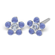 Daisy Septiembre aguamarina & Abril Cristal. Oro 14 Quilates, chapado en rodio - Studex Ibérica