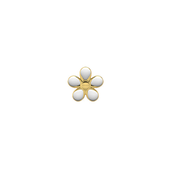 Flor blanca, Oro 14K - Studex Ibérica