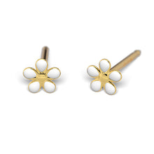 Flor blanca, Oro 14K - Studex Ibérica
