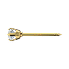 Circonita cúbica 3mm, Engarzado. Oro amarillo 18 Quilates - Studex Ibérica