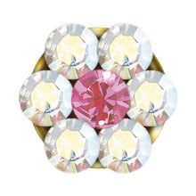 Bebé Daisy AB Cristal & Rosé Dorado - Contiene: 1 par de pendientes de perforación system75 palo corto + 1 toallitas limpiadoras + 1 par de cierres de bebé + 1 líquido desinfectante 7ml + 1 Cajita Joyero - Studex Ibérica